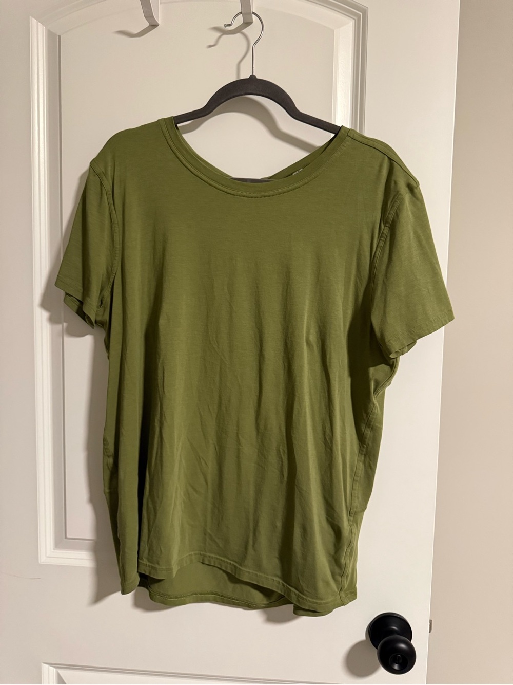 Lululemon Back in Action Tee Back Twist Bronze Green size 12
